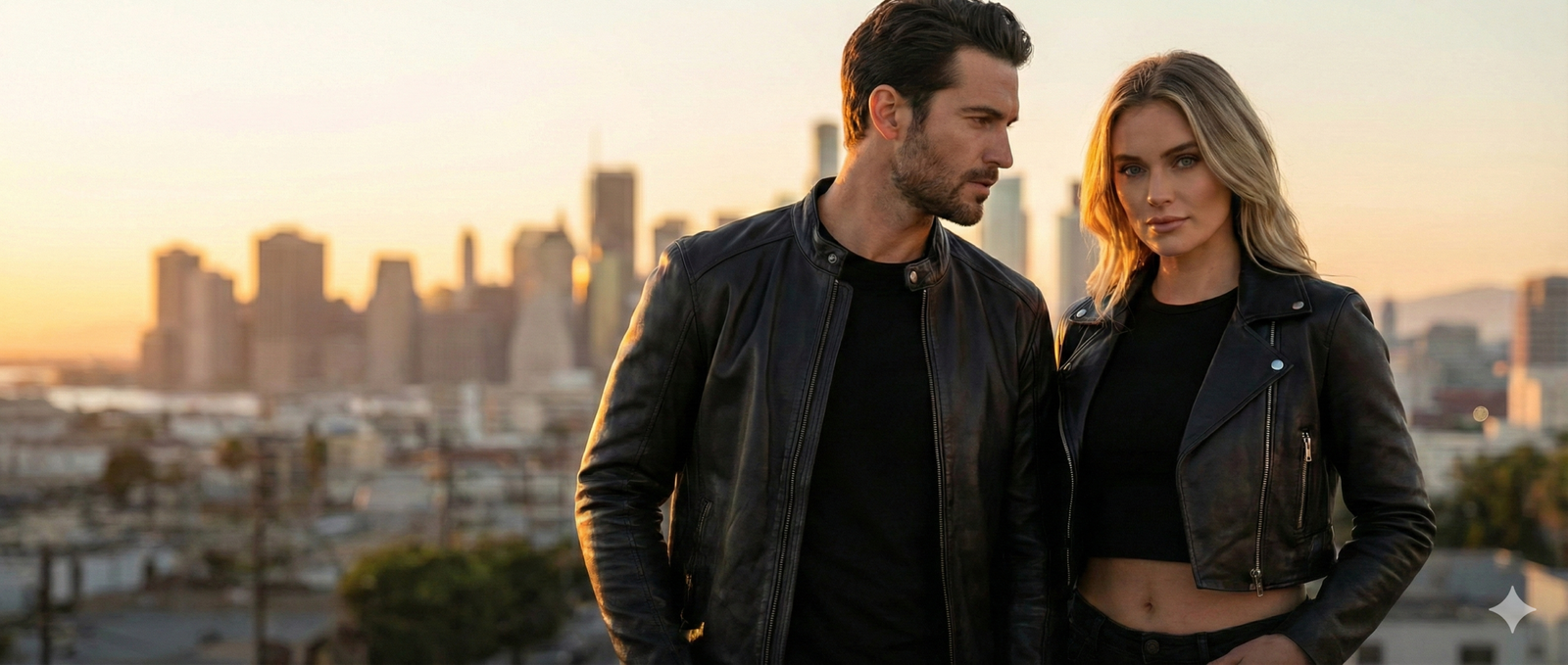 Decimal leather jacket