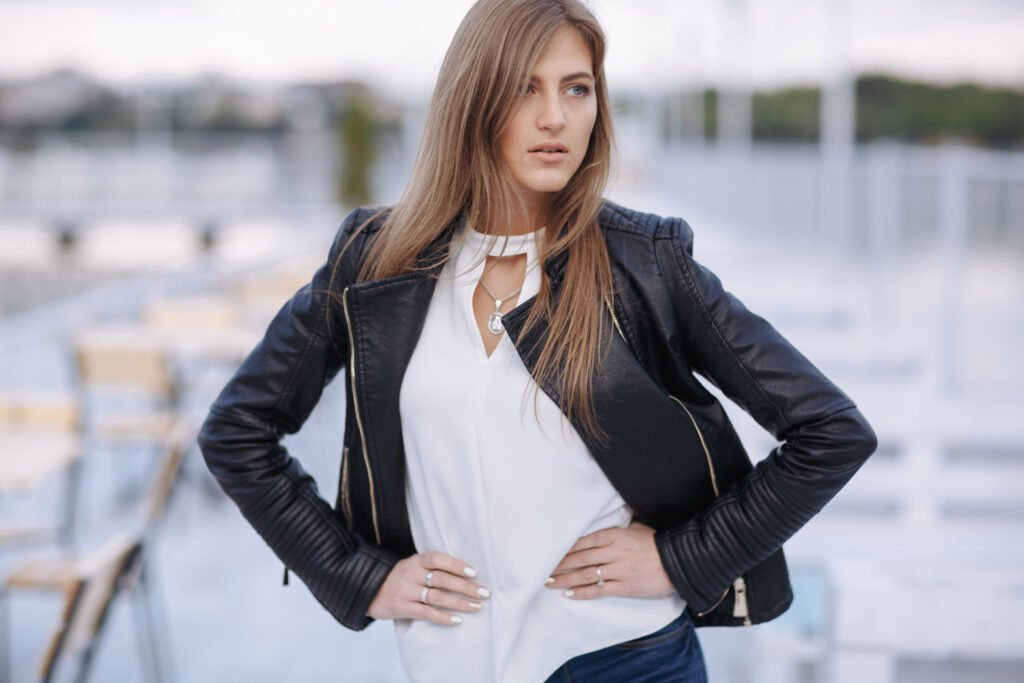 Cropped Leather Jackets for ladies