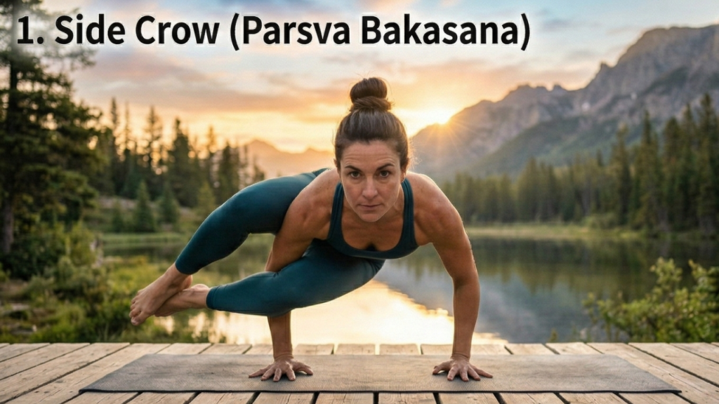 Side Crow pose (Parsva Bakasana)