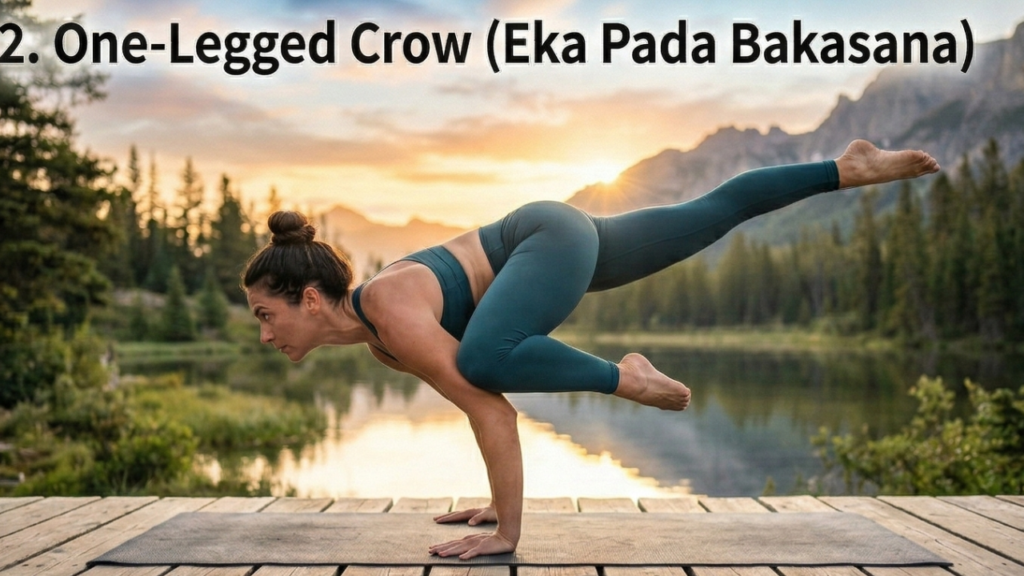 One Legged Crow Pose (Eka Pada Bakasana)