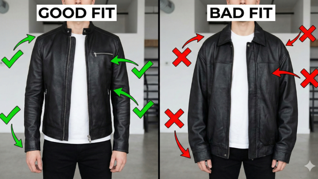 How should a leather jacket fit