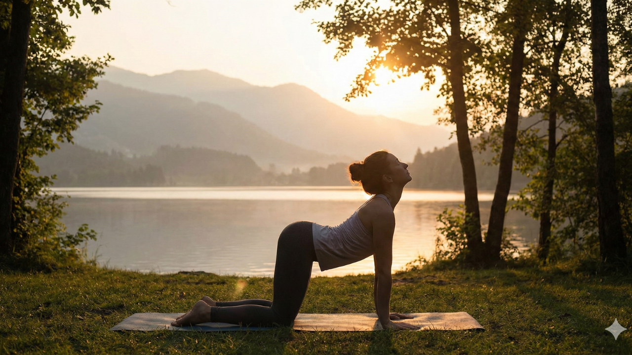 Cow Pose for back pain relief