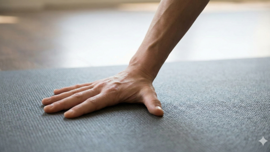 first hand movement of Dog Pose