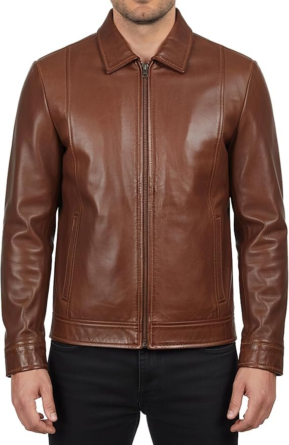 high-quality premium leather jacket for men