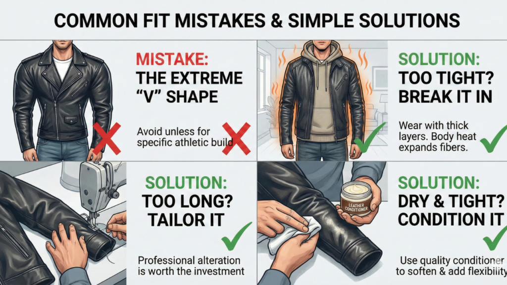 breaking in a leather jacket