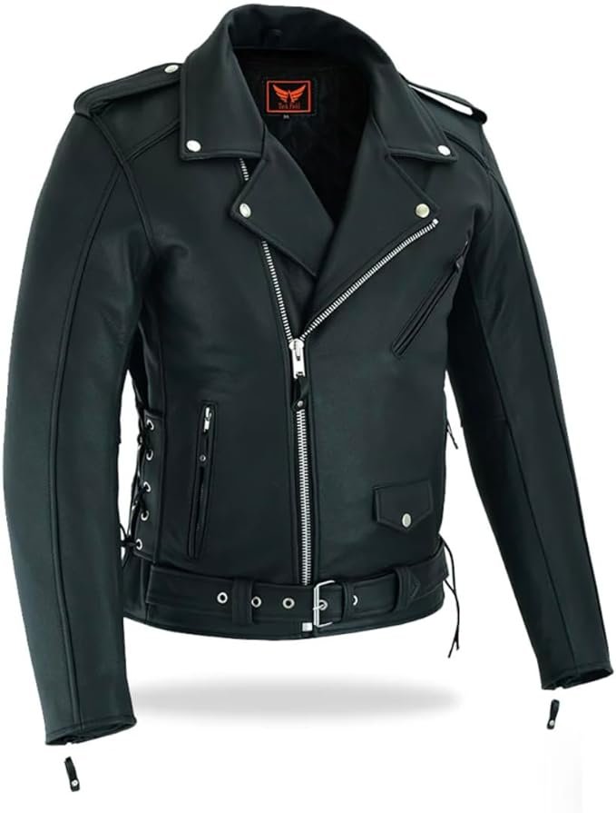 Heavy duty leather jackets for men