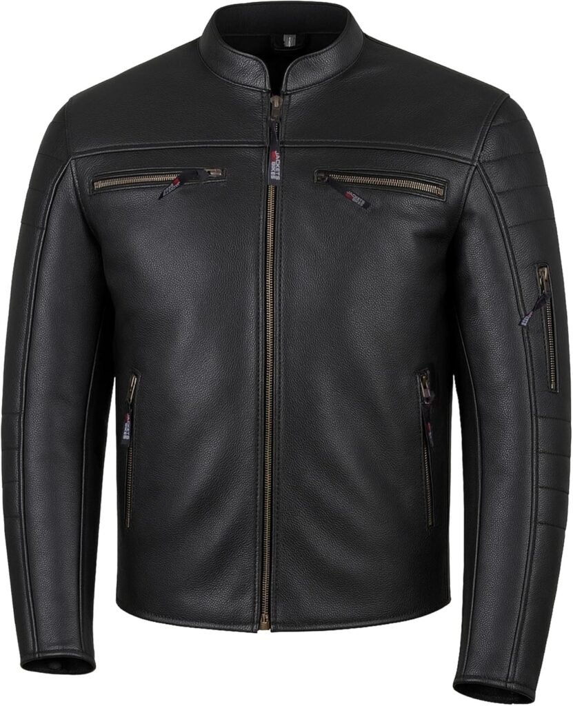 The Sporty Perforated Bomber Lightweight Moto Jacket