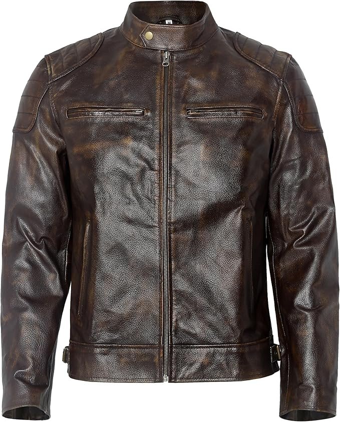 The Distressed Vintage Find: "Men's Leather Bomber Jacket"