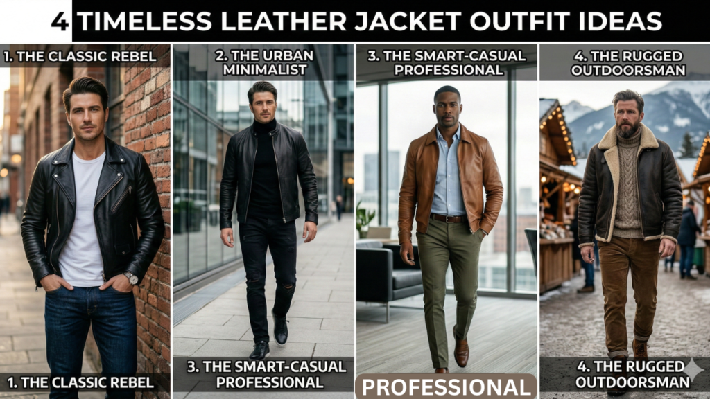 4 Timeless Leather Jacket Outfit Ideas: