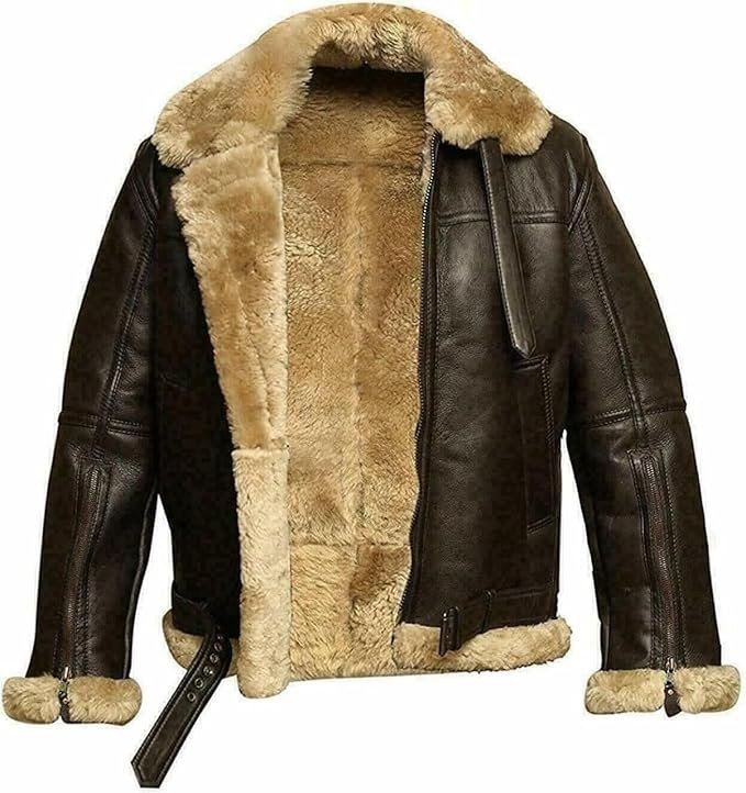 The shearling lined bomber is one of the most functional leather jackets outfit ideas for winter and late autumn.