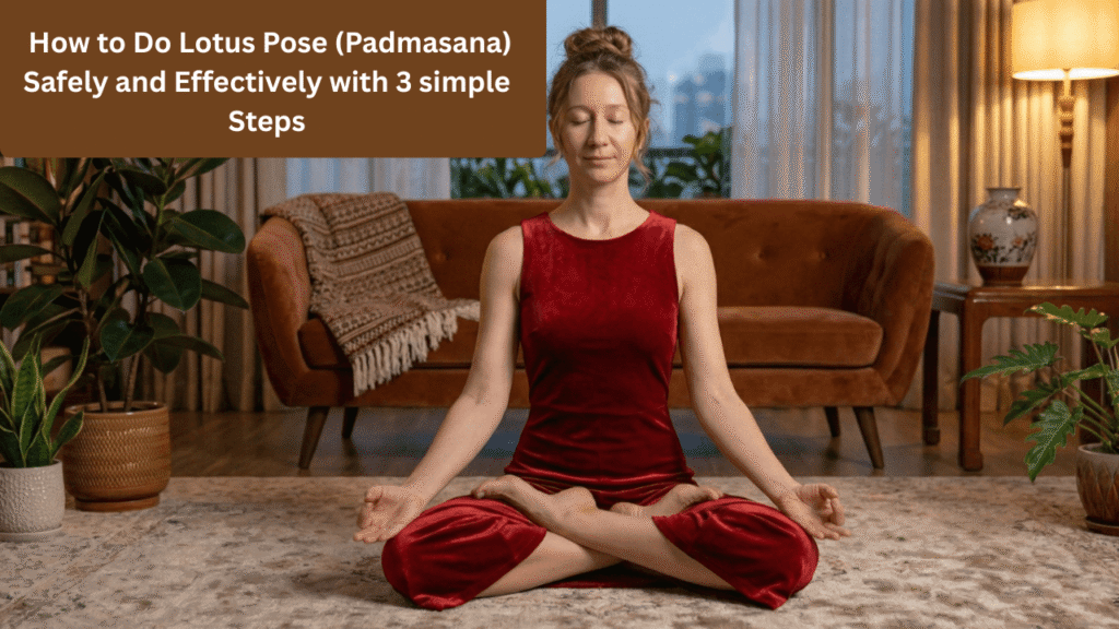 How to Do Lotus Pose (Padmasana) Safely and Effectively with 3 simple Steps