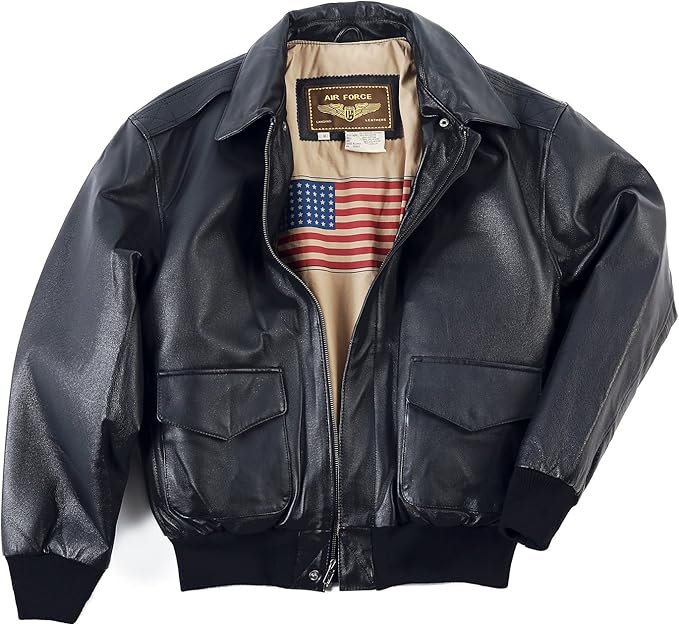 Landing Leathers Men Air Force A-2 Leather Flight Bomber Jacket