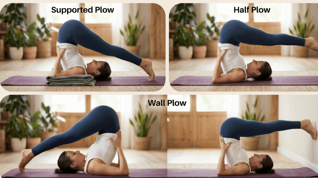 Some Variations and Modifications for Every Level of Plow pose