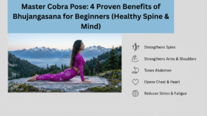 Cobra Pose for Beginners (A Young women is in Cobra Pose on the mat )
