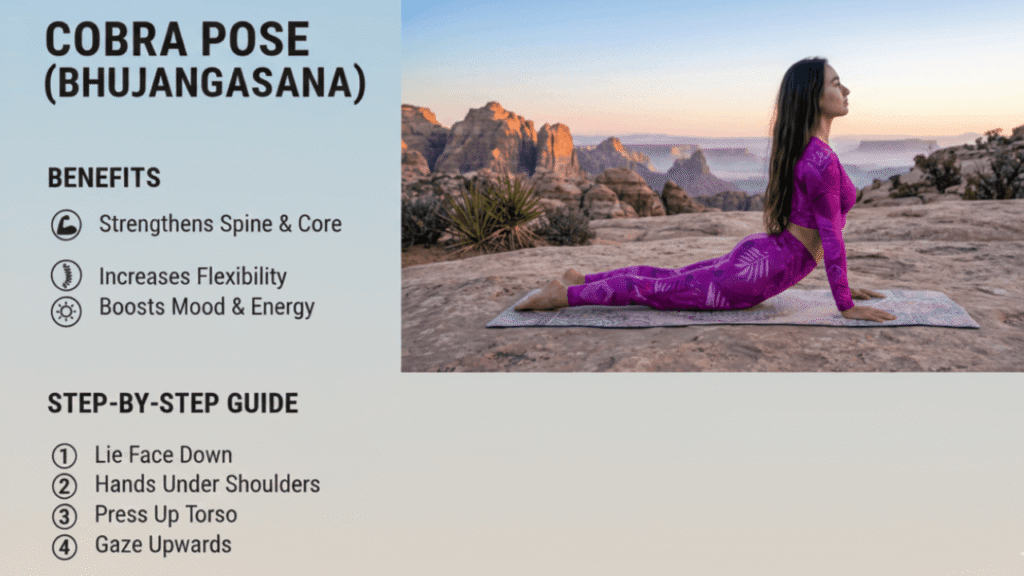 cobra pose for beginners (heart opening pose